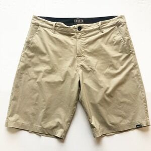 HANSEN SURFBOARDS Flat Front Hybrid Khaki Shorts Mens 36
